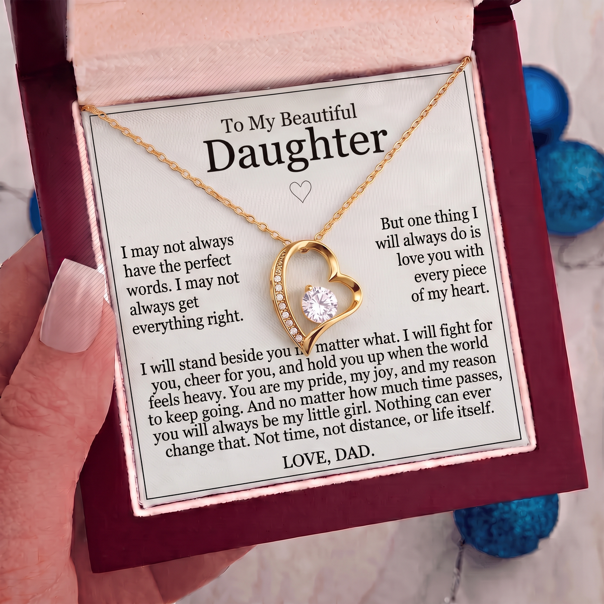 To My Daughter - "My Little Girl" Necklace
