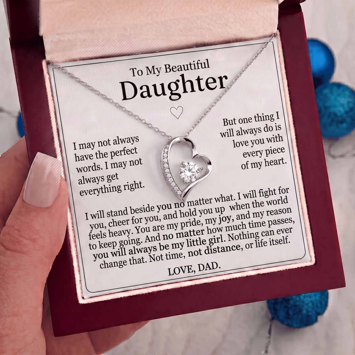 To My Daughter - "My Little Girl" Necklace