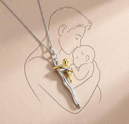 To My Daughter - "father Daughter Hug" Necklace