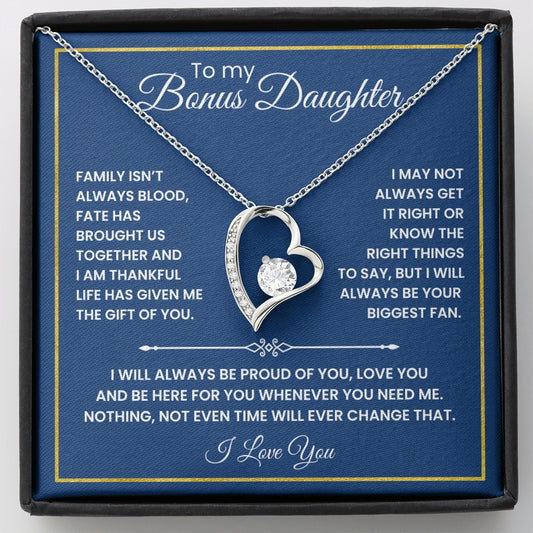 To My Bonus Daughter - "The Gift of You" Necklace