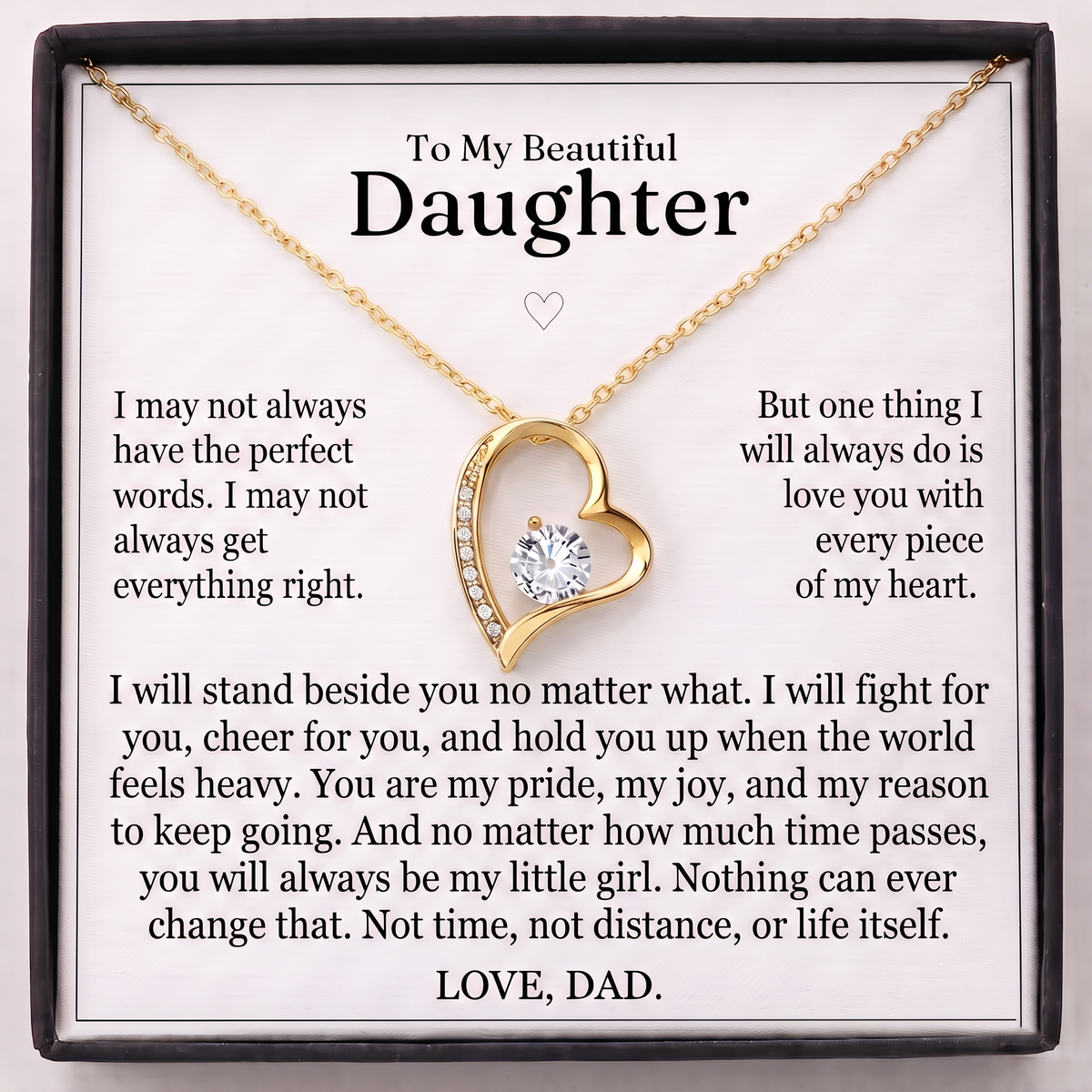 To My Daughter - "My Little Girl" Necklace