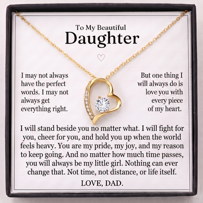 To My Daughter - "My Little Girl" Necklace