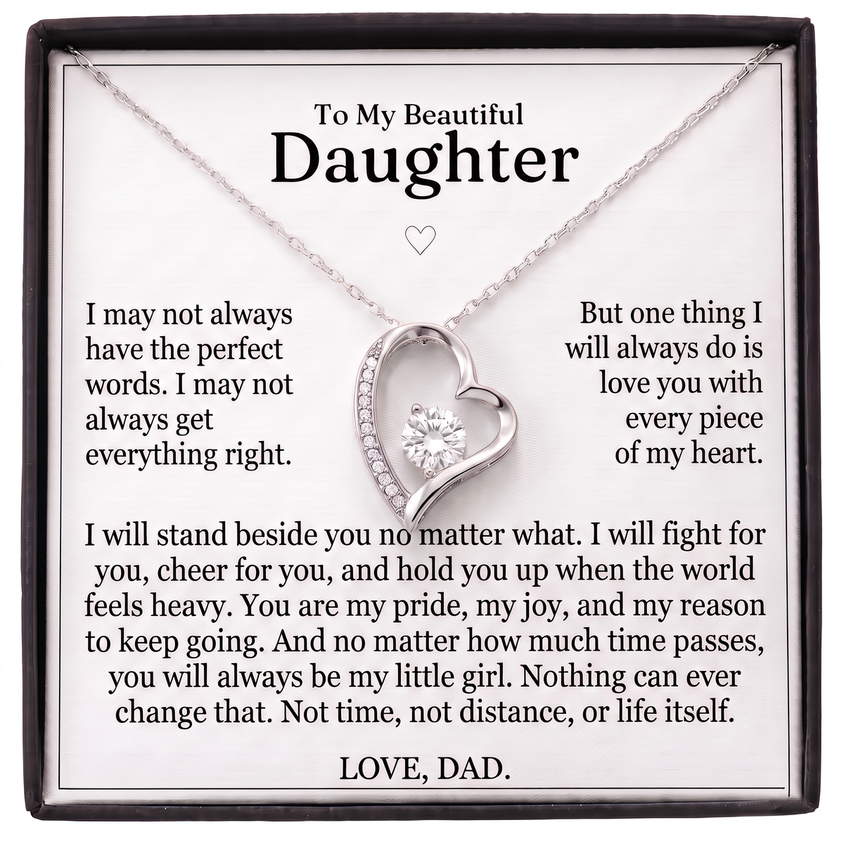 To My Daughter - "My Little Girl" Necklace