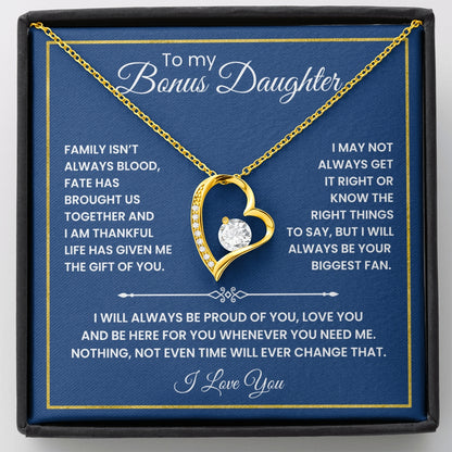 To My Bonus Daughter - "The Gift of You" Necklace