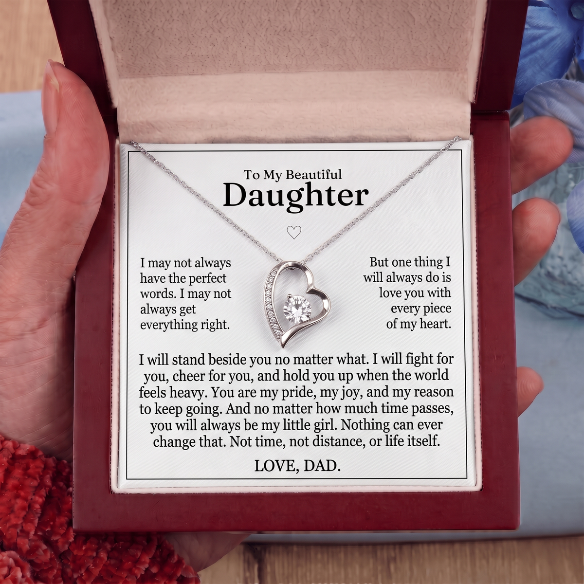 To My Daughter - "My Little Girl" Necklace