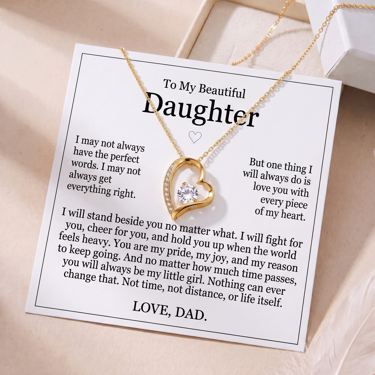 To My Daughter - "My Little Girl" Necklace