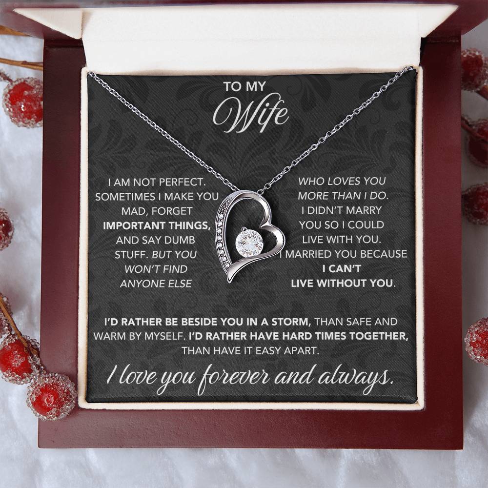 To My Wife - "My Love Forever & Always" Necklace