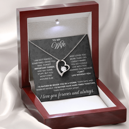 To My Wife - "My Love Forever & Always" Necklace