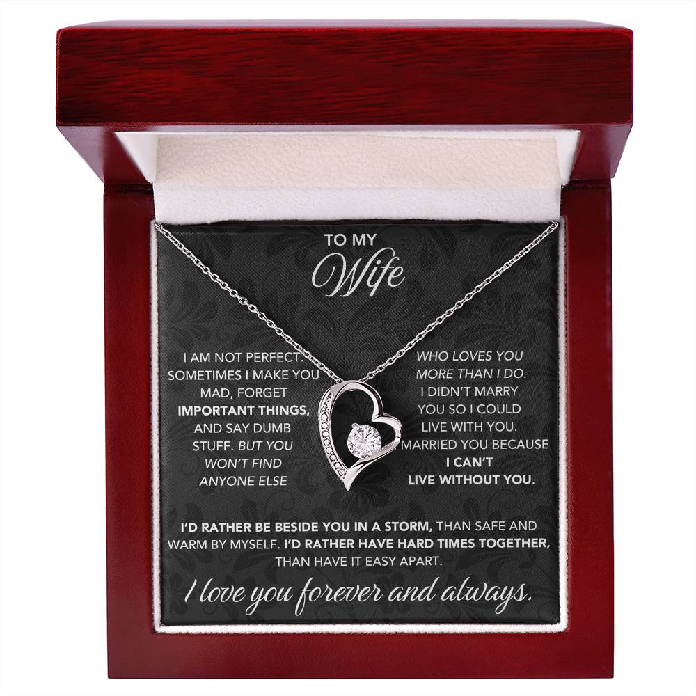To My Wife - "My Love Forever & Always" Necklace
