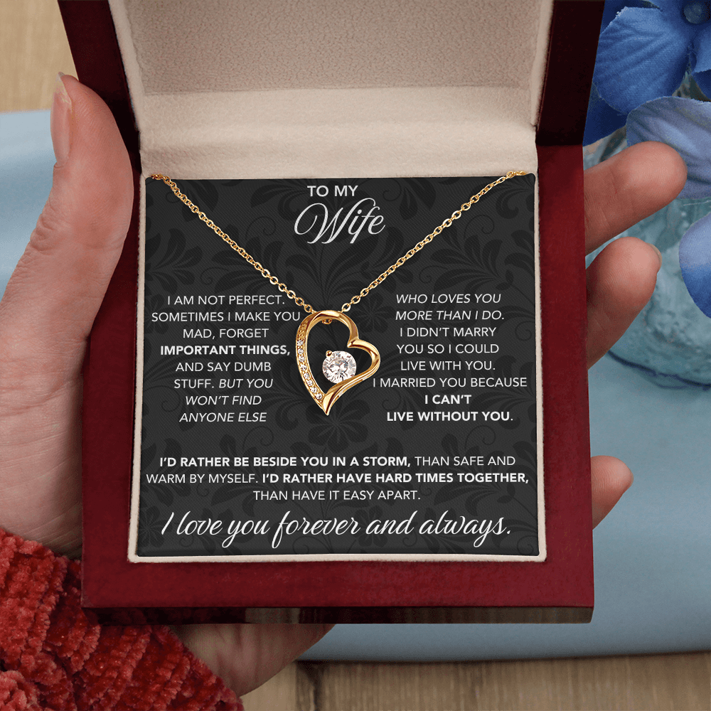 To My Wife - "My Love Forever & Always" Necklace