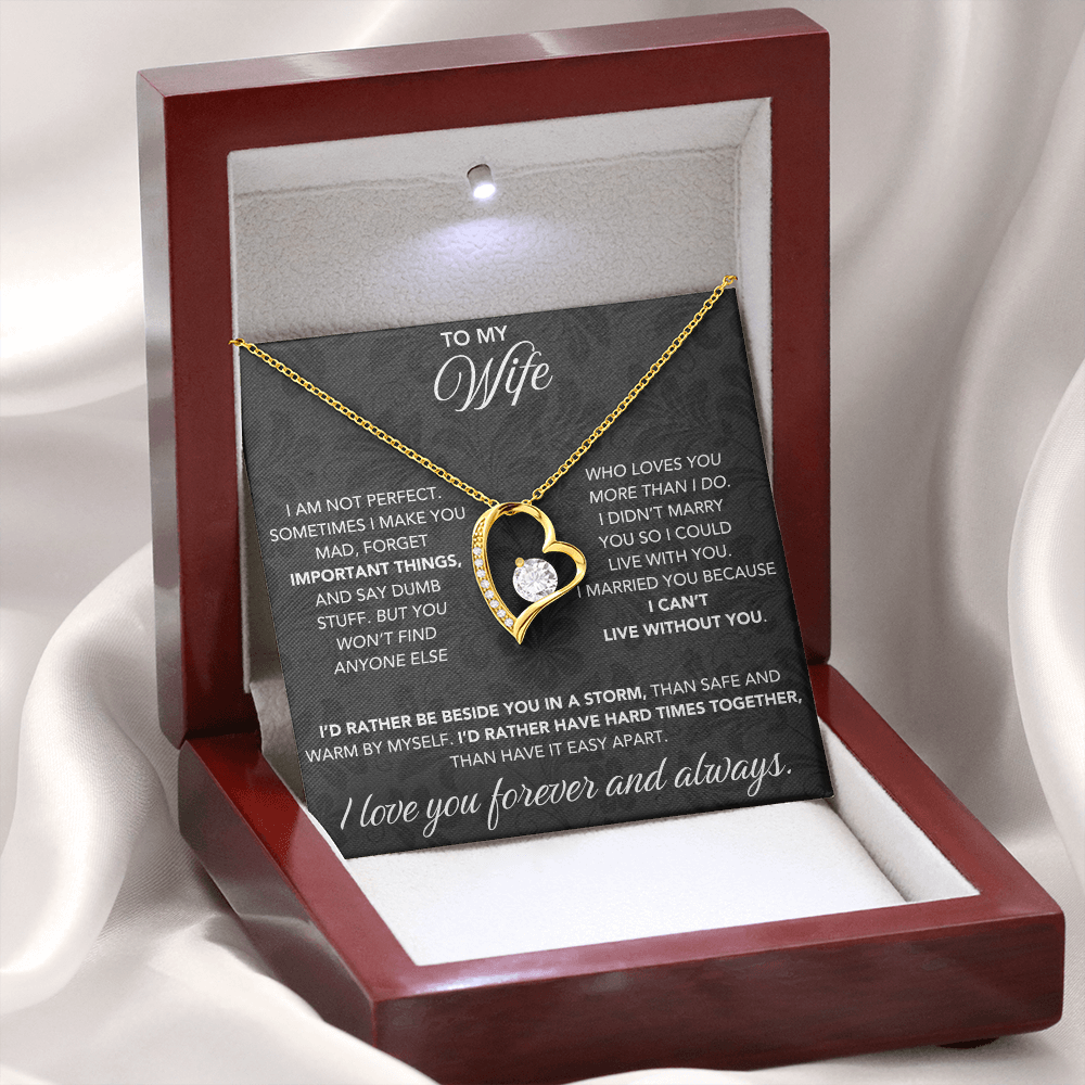 To My Wife - "My Love Forever & Always" Necklace