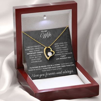 To My Wife - "My Love Forever & Always" Necklace