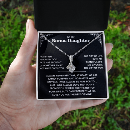 To My Bonus Daughter - "My Family Forever" Beautiful Necklace