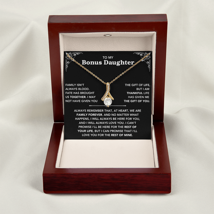 To My Bonus Daughter - "My Family Forever" Beautiful Necklace