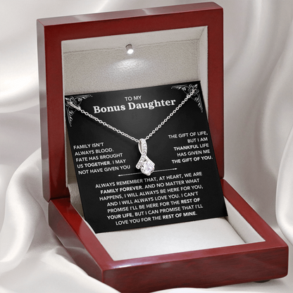 To My Bonus Daughter - "My Family Forever" Beautiful Necklace