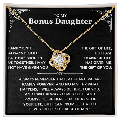 To My Bonus Daughter - "My Family Forever" Necklace