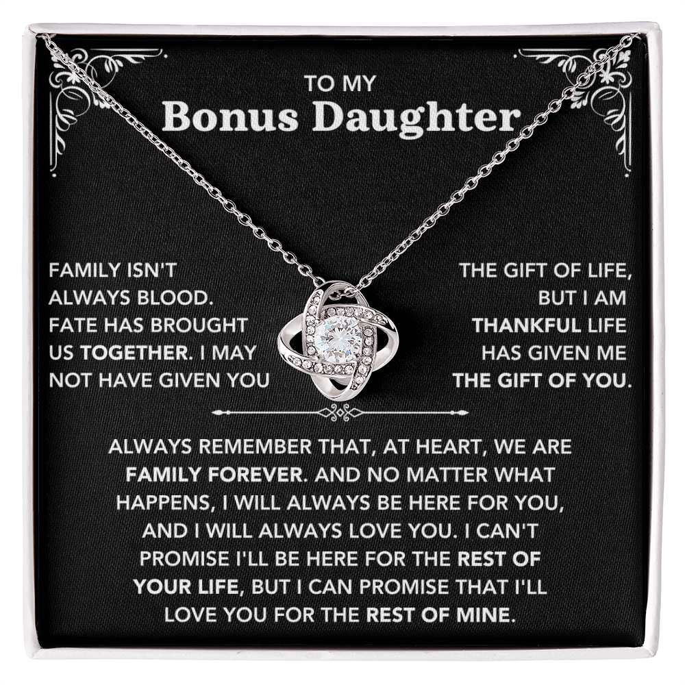 To My Bonus Daughter - "My Family Forever" Necklace