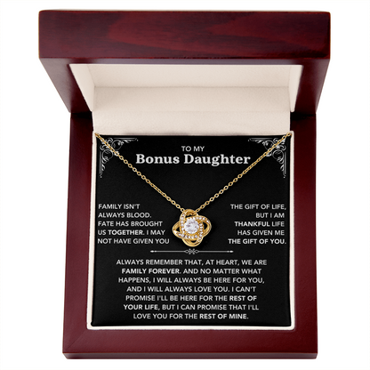 To My Bonus Daughter - "My Family Forever" Necklace