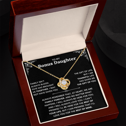 To My Bonus Daughter - "My Family Forever" Necklace
