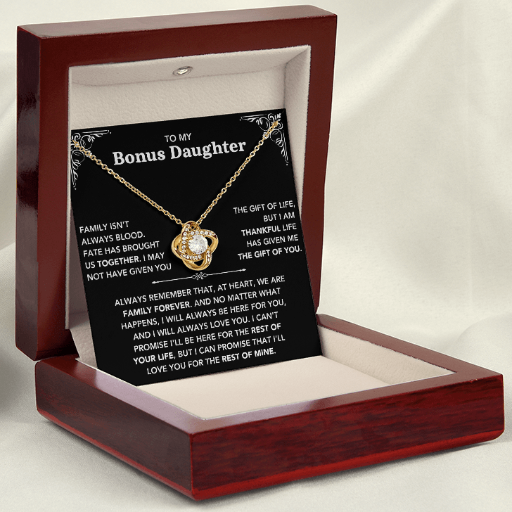 To My Bonus Daughter - "My Family Forever" Necklace