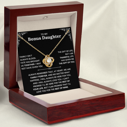To My Bonus Daughter - "My Family Forever" Necklace