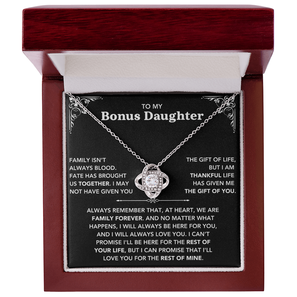 To My Bonus Daughter - "My Family Forever" Necklace