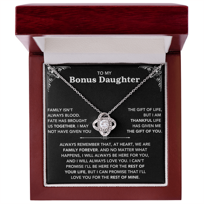 To My Bonus Daughter - "My Family Forever" Necklace