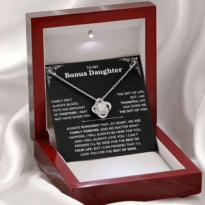 To My Bonus Daughter - "My Family Forever" Necklace