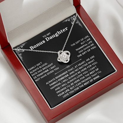 To My Bonus Daughter - "My Family Forever" Necklace