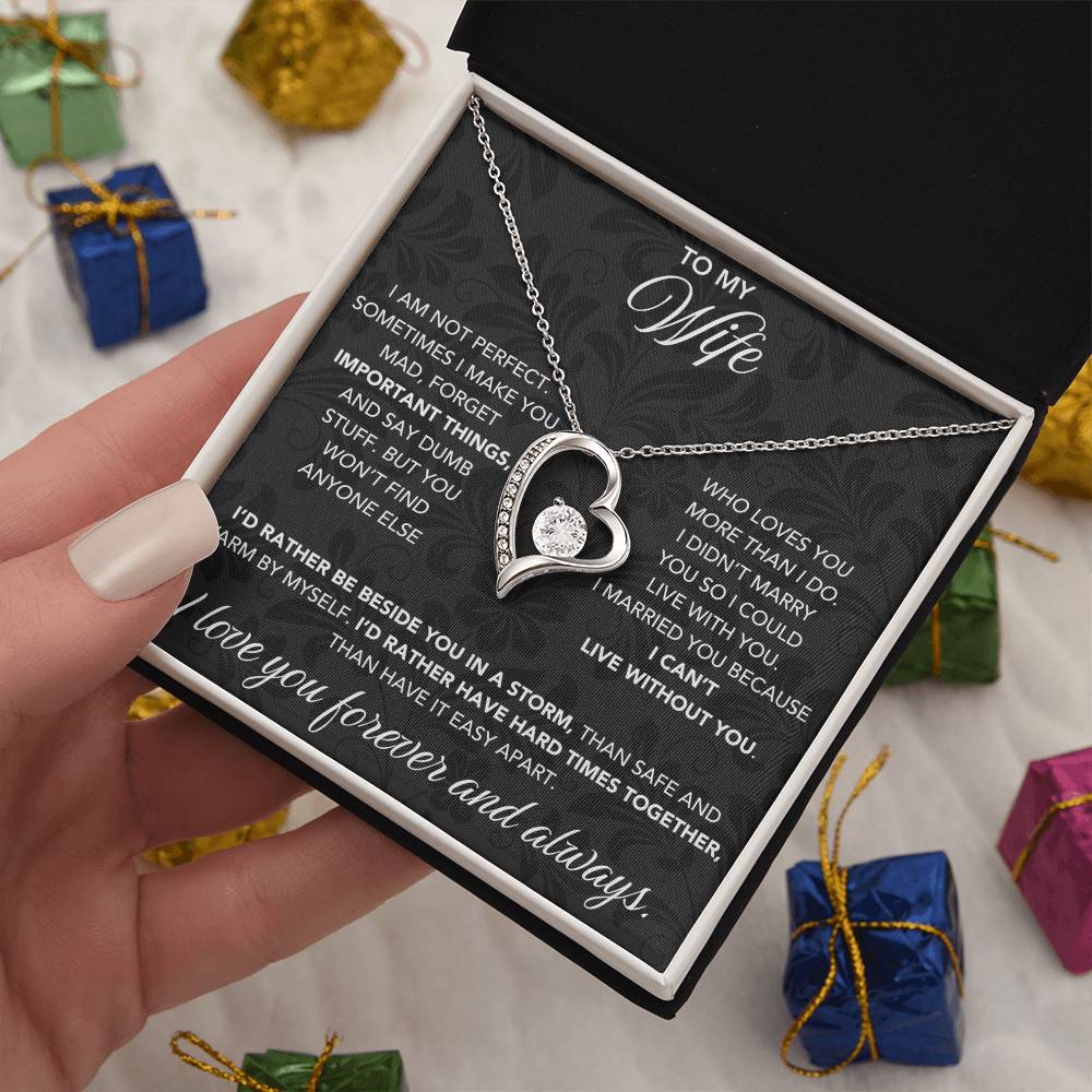 To My Wife - "My Love Forever & Always" Necklace