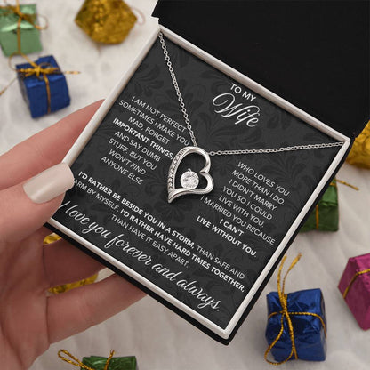 To My Wife - "My Love Forever & Always" Necklace