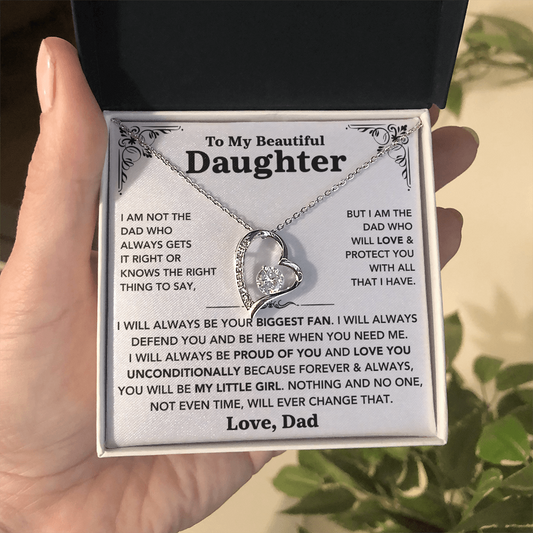 To my Daughter - "My Little Girl" Necklace from Dad