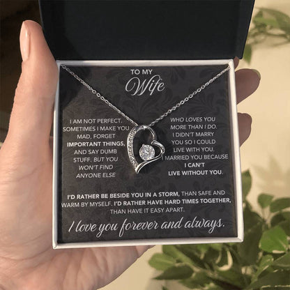To My Wife - "My Love Forever & Always" Necklace
