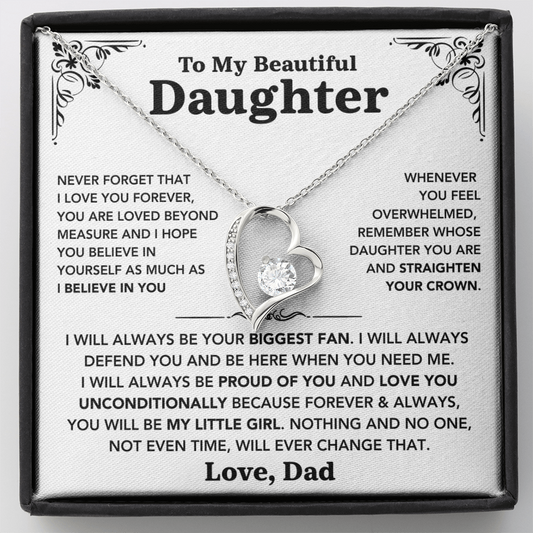 To my Daughter - "Love You Forever" Necklace from Dad