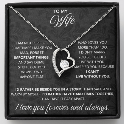 To My Wife - "My Love Forever & Always" Necklace