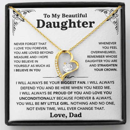 To my Daughter - "Love You Forever" Necklace from Dad