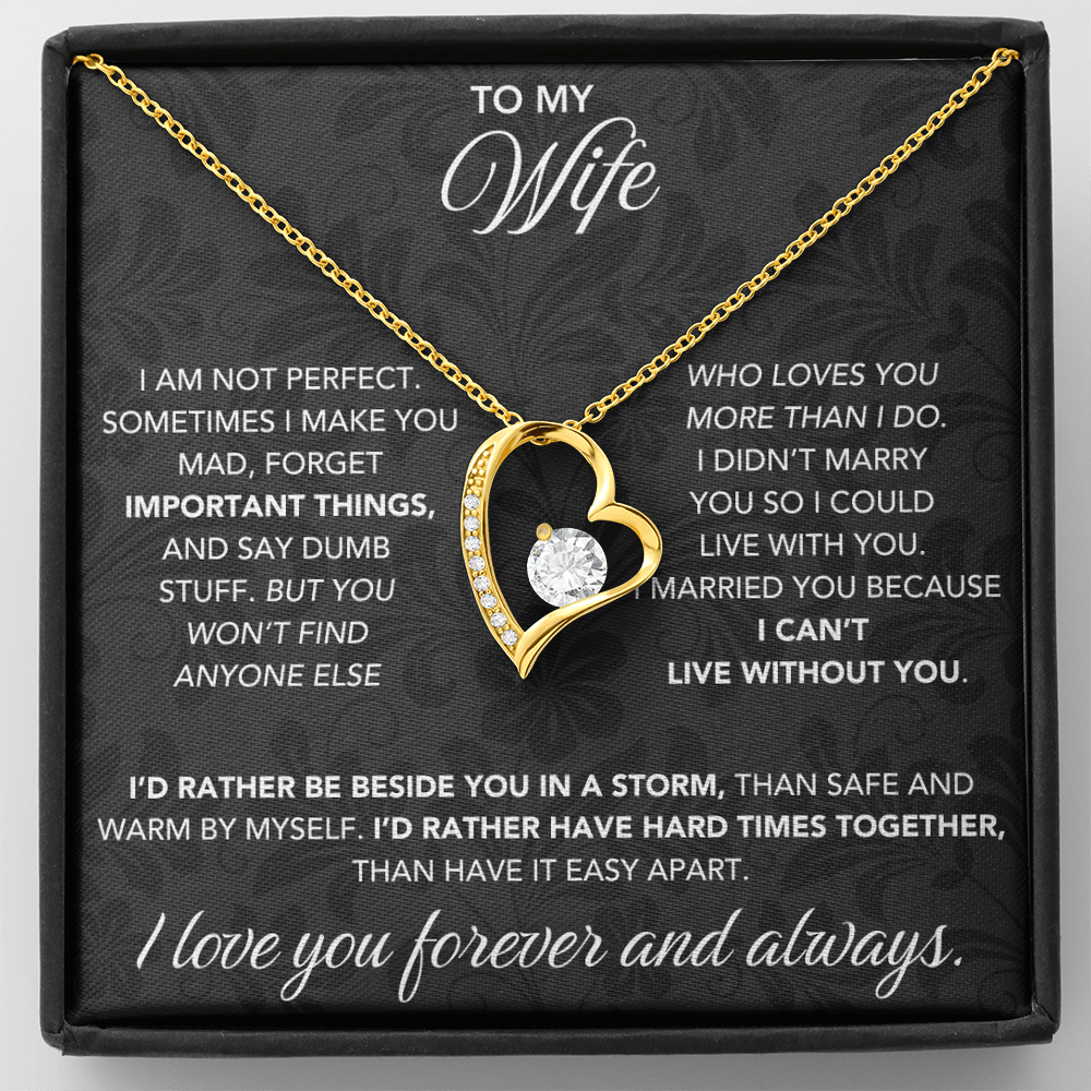 To My Wife - "My Love Forever & Always" Necklace