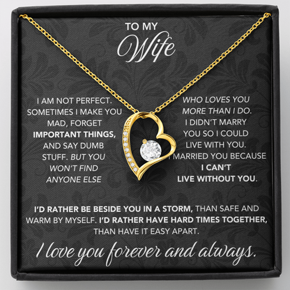 To My Wife - "My Love Forever & Always" Necklace