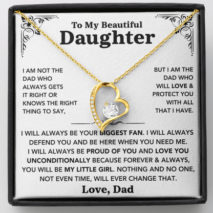 To my Daughter - "My Little Girl" Necklace from Dad