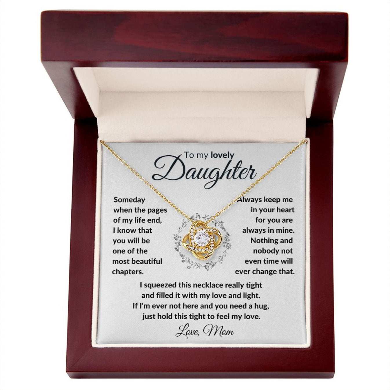 To My Daughter Necklace - Gift from Mom