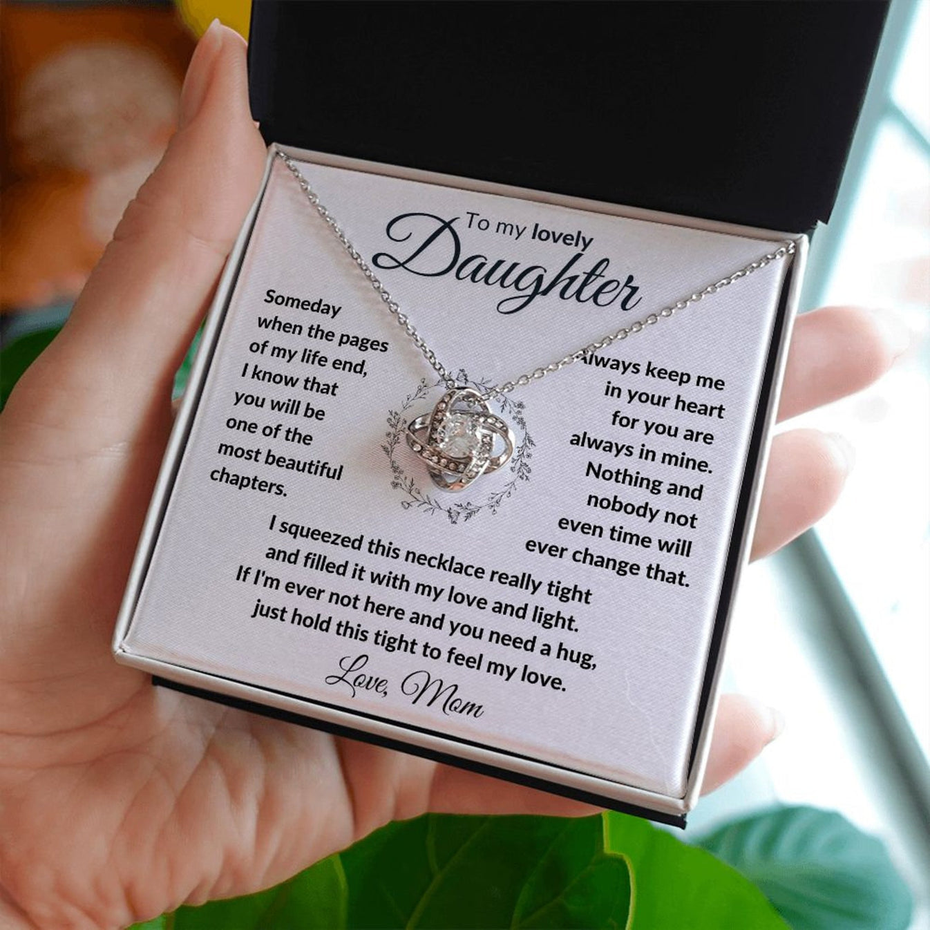 To My Daughter Necklace - Gift from Mom