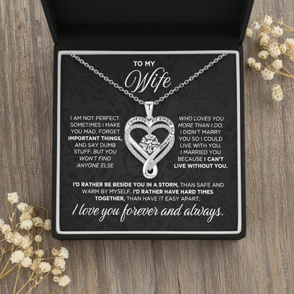 To My Wife - "My Love Forever & Always" Necklace