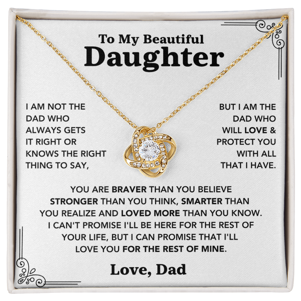 To My Daughter – Love Knot Necklace from Dad