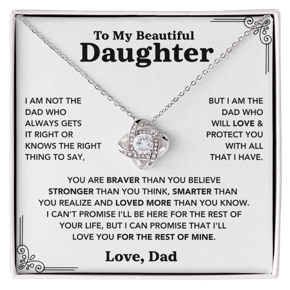 To My Daughter – Love Knot Necklace from Dad