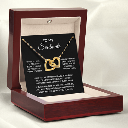 To My Soulmate – "One Thing in Life" Interlocking Heart Necklace