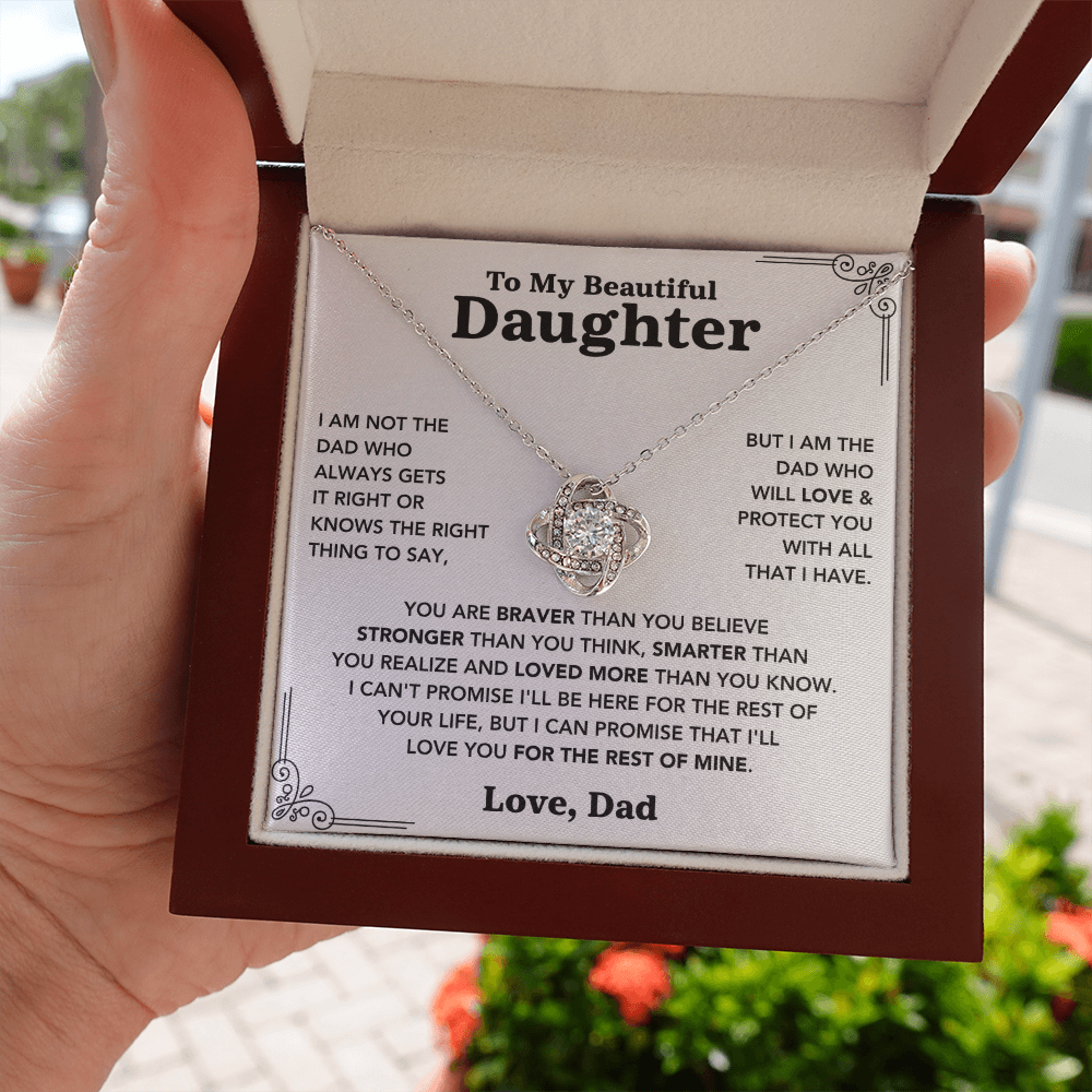 To My Daughter – Love Knot Necklace from Dad