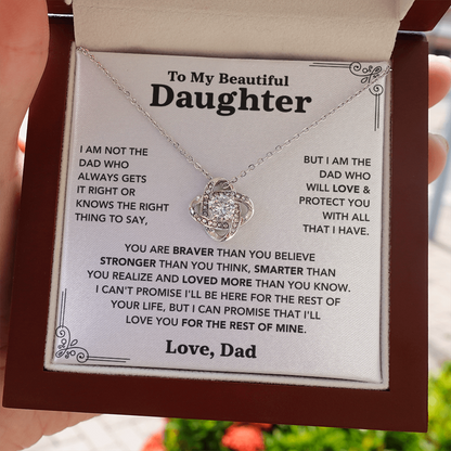 To My Daughter – Love Knot Necklace from Dad