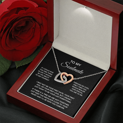 To My Soulmate – "One Thing in Life" Interlocking Heart Necklace