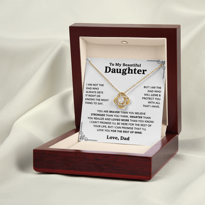 To My Daughter – Love Knot Necklace from Dad