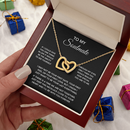 To My Soulmate – "One Thing in Life" Interlocking Heart Necklace